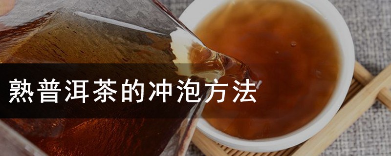 熟普洱茶的冲泡方法
